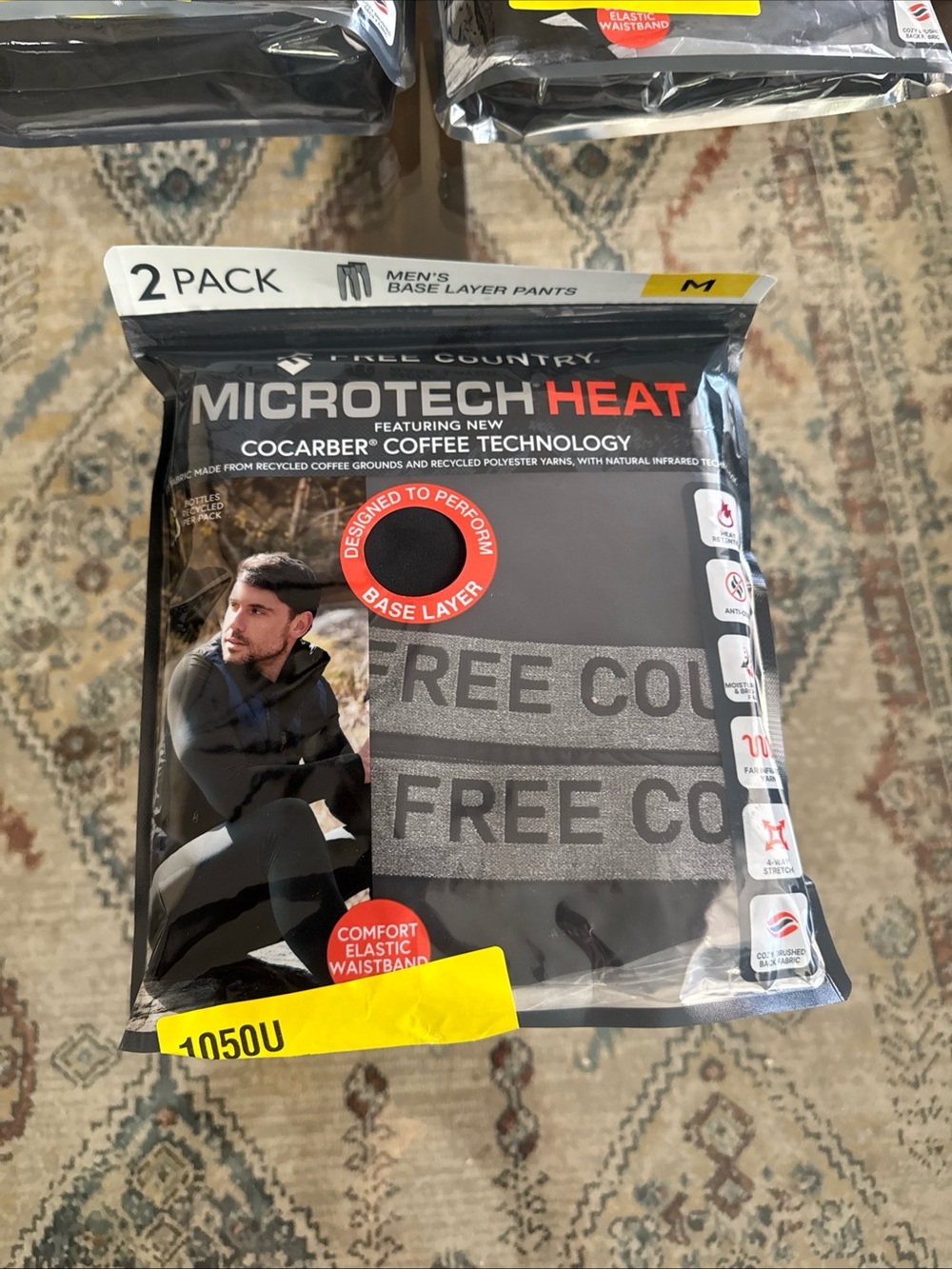 Free Country Microtech Heat Cocarber Base Layer Pant Pack of 2 M Medium